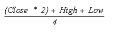 Weighted Closing Price formula