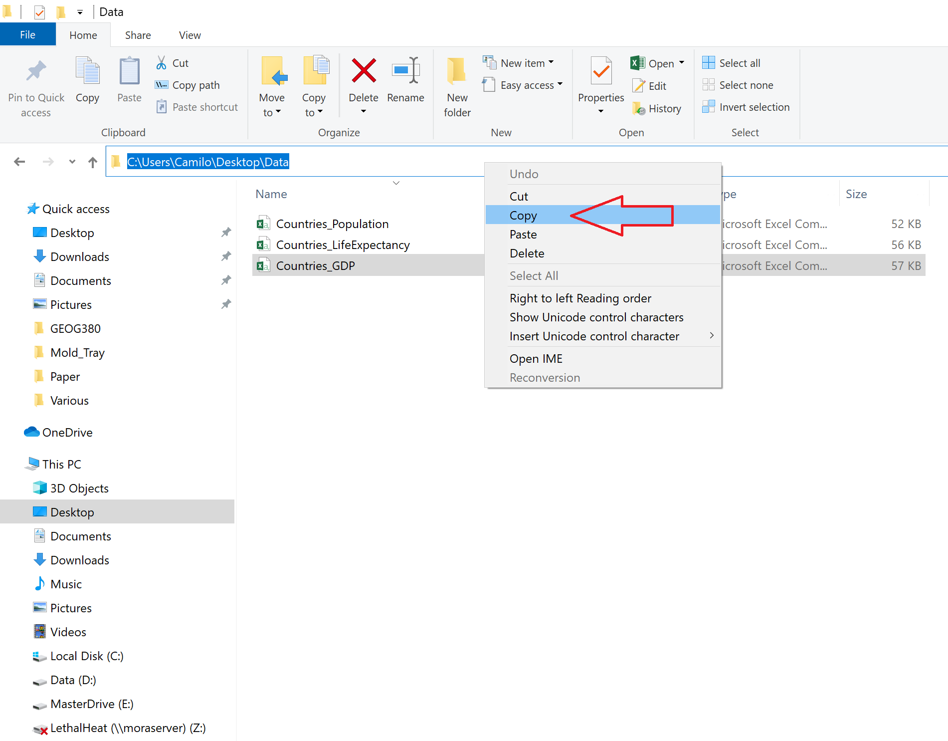 Getting path to file